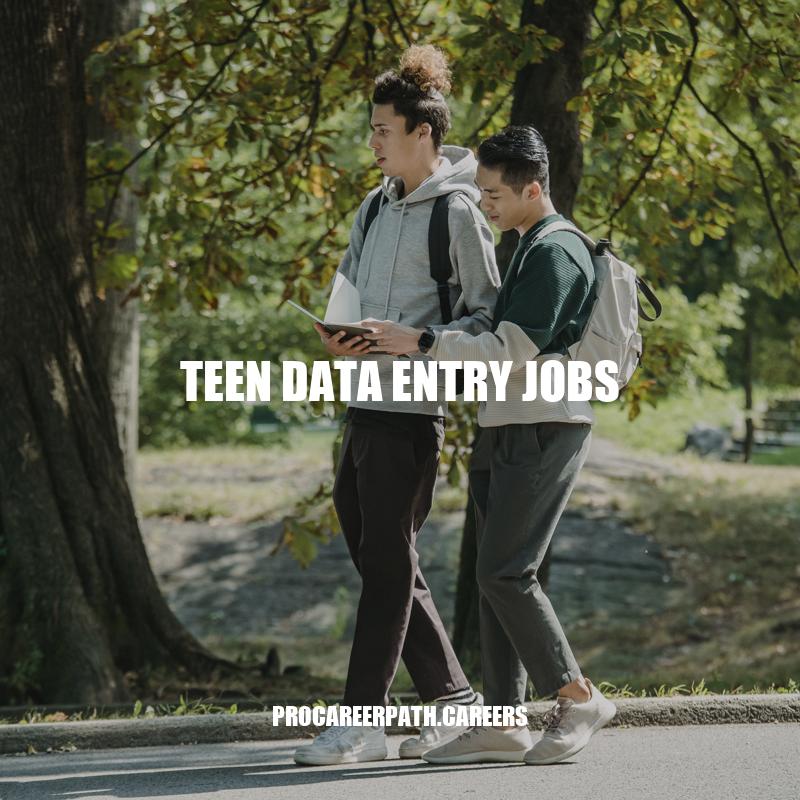 Teen Data Entry Jobs: Flexibility, Experience, and Potential Earnings